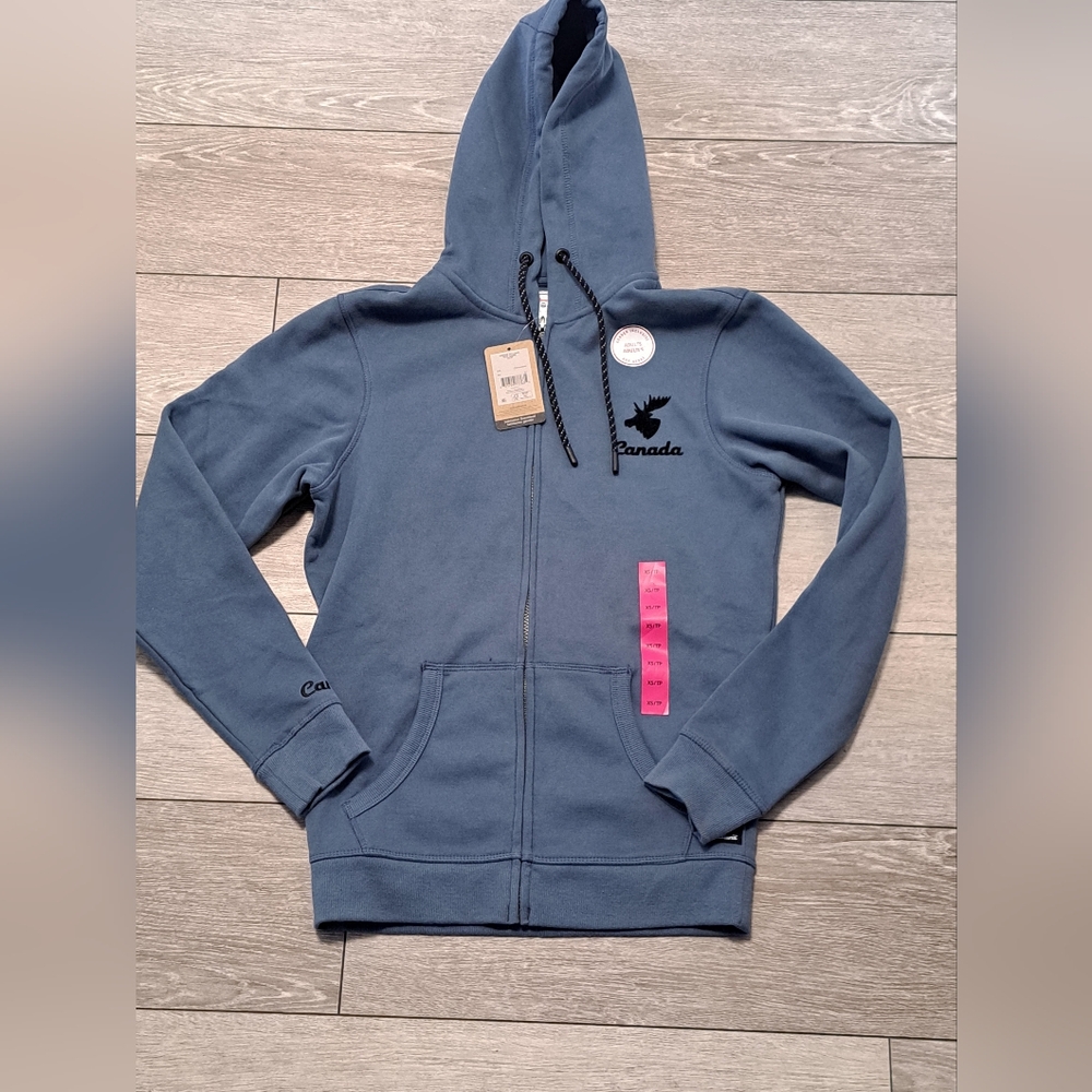 Brand New Unisex Adult Canadiana Blue Hoodie